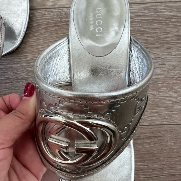 Sandals Gucci argenté - Picture 10 of 12